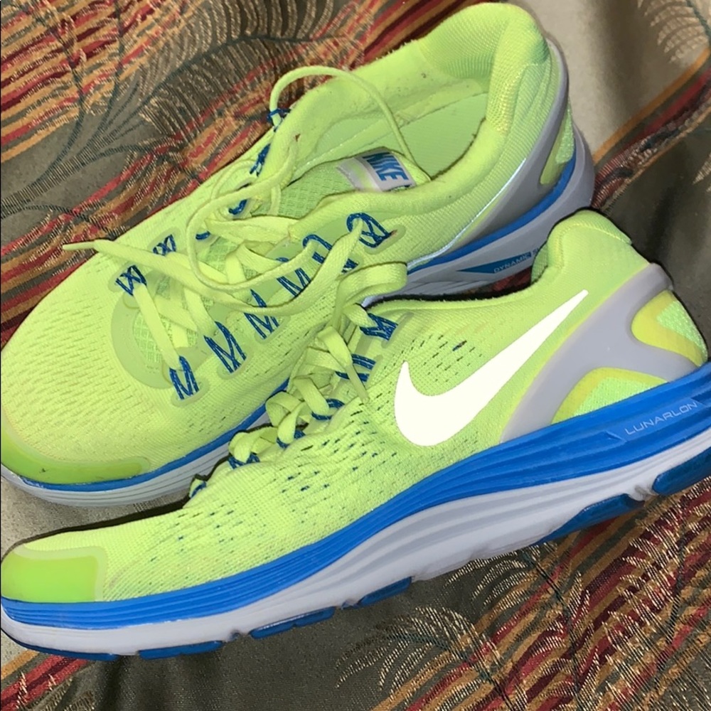 Nike lunarglide 4 blue yellow 6.5Y